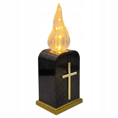 Elegancki wkład do zniczy led efekt płomienia 16cm baterie w zestawie
