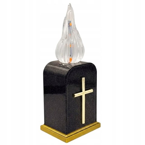 Elegancki wkład do zniczy led efekt płomienia 16cm baterie w zestawie