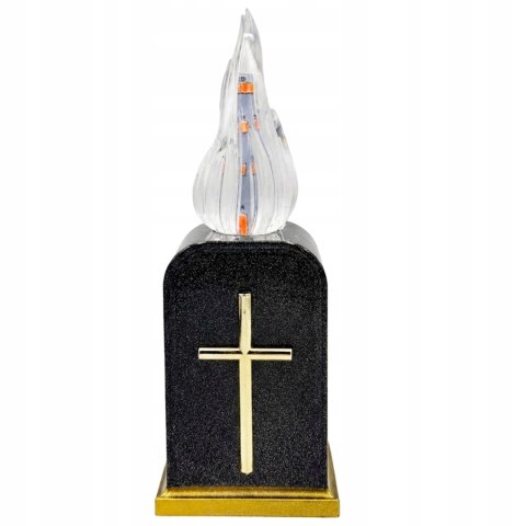 Elegancki wkład do zniczy led efekt płomienia 16cm baterie w zestawie