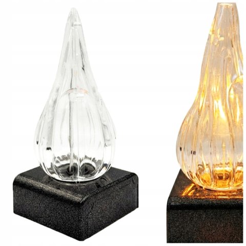 Elegancki wkład led do zniczy xl żywy płomień 16cm baterie w zestawie