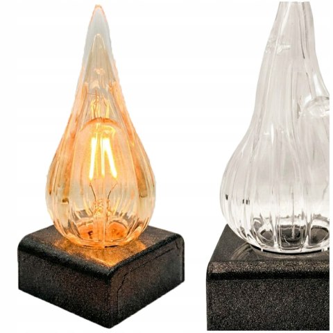 Elegancki wkład led do zniczy xl żywy płomień 16cm baterie w zestawie
