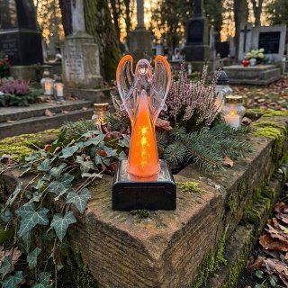 Wkład led do zniczy anioł efekt płomienia baterie w zestawie 15cm
