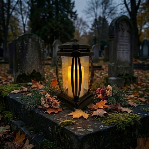 Wkład led do zniczy efekt płomienia na baterie świeca ledowa 15cm