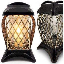 Znicz duży szklany ozdobny na grób na cmentarz lampion dekoracyjny kratka