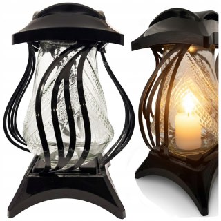 Znicz duży szklany ozdobny na grób na cmentarz lampion dekoracyjny spiralny