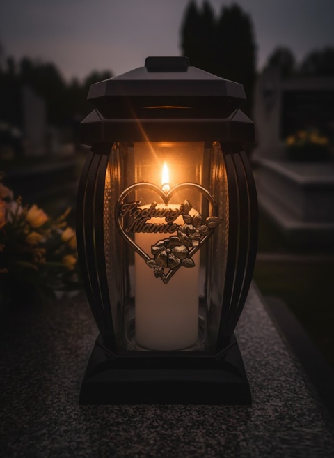 2x znicz duży lampion na grób cmentarz kapliczka dla mamy ozdobny klasyczny