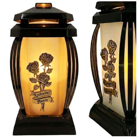 2x znicz na cmentarz kapliczka dla mamy lampion na grób ozdobny klasyczny