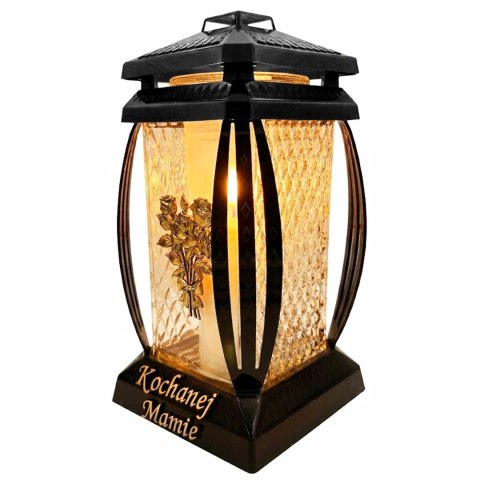 DUŻY ZNICZ DLA MAMY NA CMENTARZ LAMPION NA GRÓB NA DZIEŃ MATKI DEKORACYJNY
