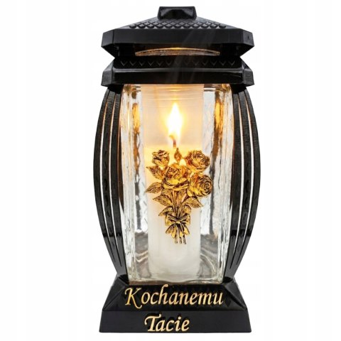 DUŻY ZNICZ DLA TATY NA CMENTARZ LAMPION NA GRÓB NA DZIEŃ OJCA DEKORACYJNY