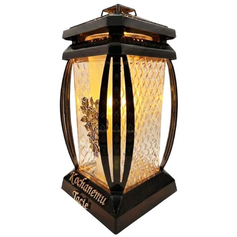 DUŻY ZNICZ DLA TATY NA CMENTARZ LAMPION NA GRÓB NA DZIEŃ OJCA DEKORACYJNY