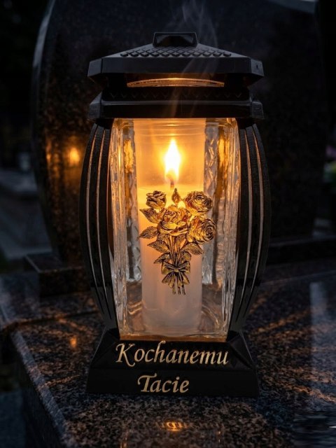 DUŻY ZNICZ DLA TATY NA CMENTARZ LAMPION NA GRÓB NA DZIEŃ OJCA DEKORACYJNY